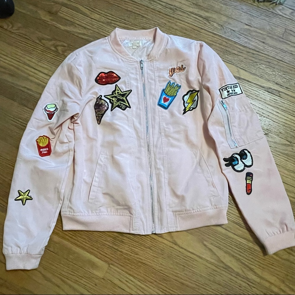 Tea & Cup Pink Patch Jacket